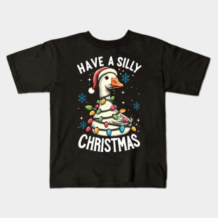 Funny Goose Gift Men Women Kids Silly Goose Ugly Christmas Kids T-Shirt